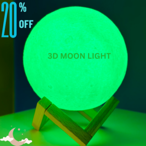 Rechargeable 3D Moon Lamp With Remote