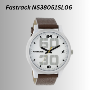 Fastrack NS38051SL06 Bold Quartz Analog White Dial Leather Strap Watch