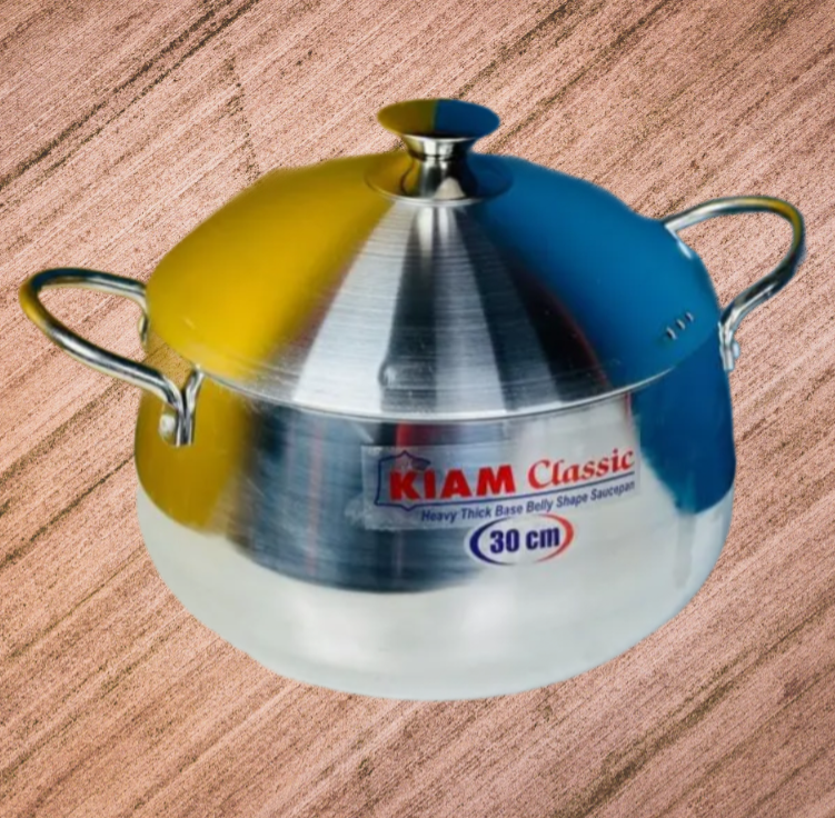 KIAM Classic Belly Shape Saucepan 24 Induction Bottom