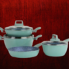 Kiam Die-Casting 7 Set Non-Stick Pan Ceramic Coated-Blue Color