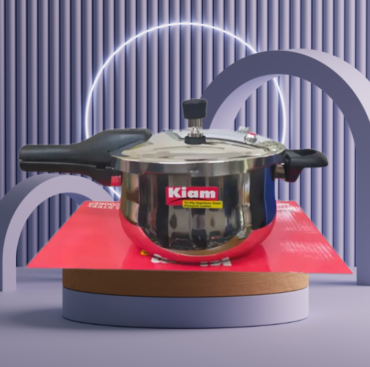 Kiam Stainless Steel Pressure Cooker IB – 5.5 Litre