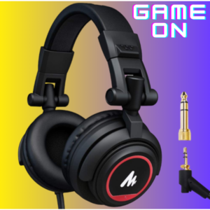 Maono AU-MH501 Professional Studio Monitor Headphone, Over Ear With 50mm Driver For Gaming, DJ, Studio, And Microphone Recording